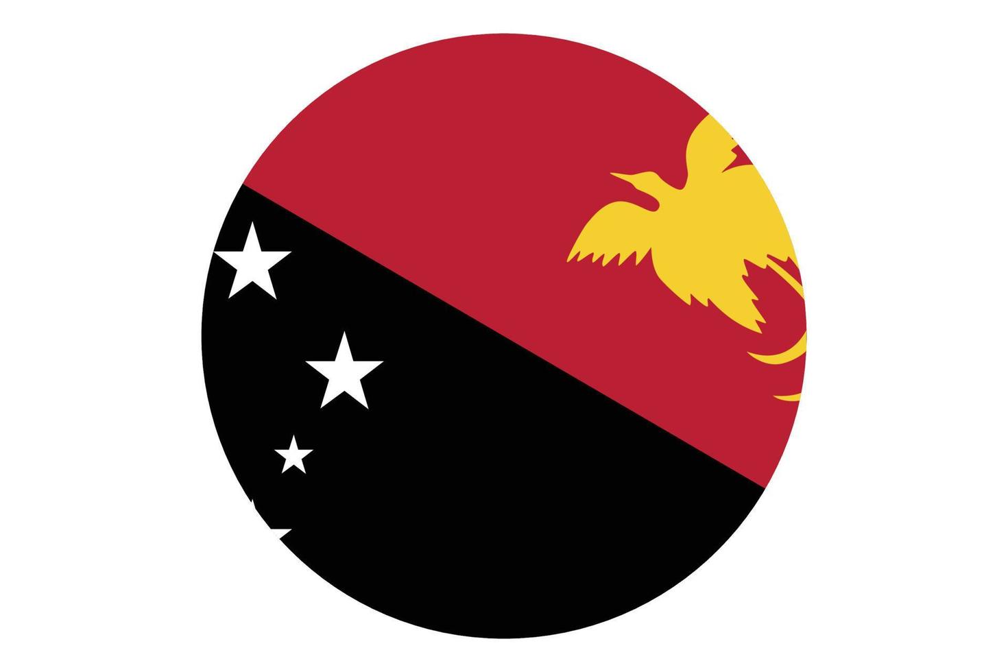 vetor de bandeira de círculo de papua nova guiné