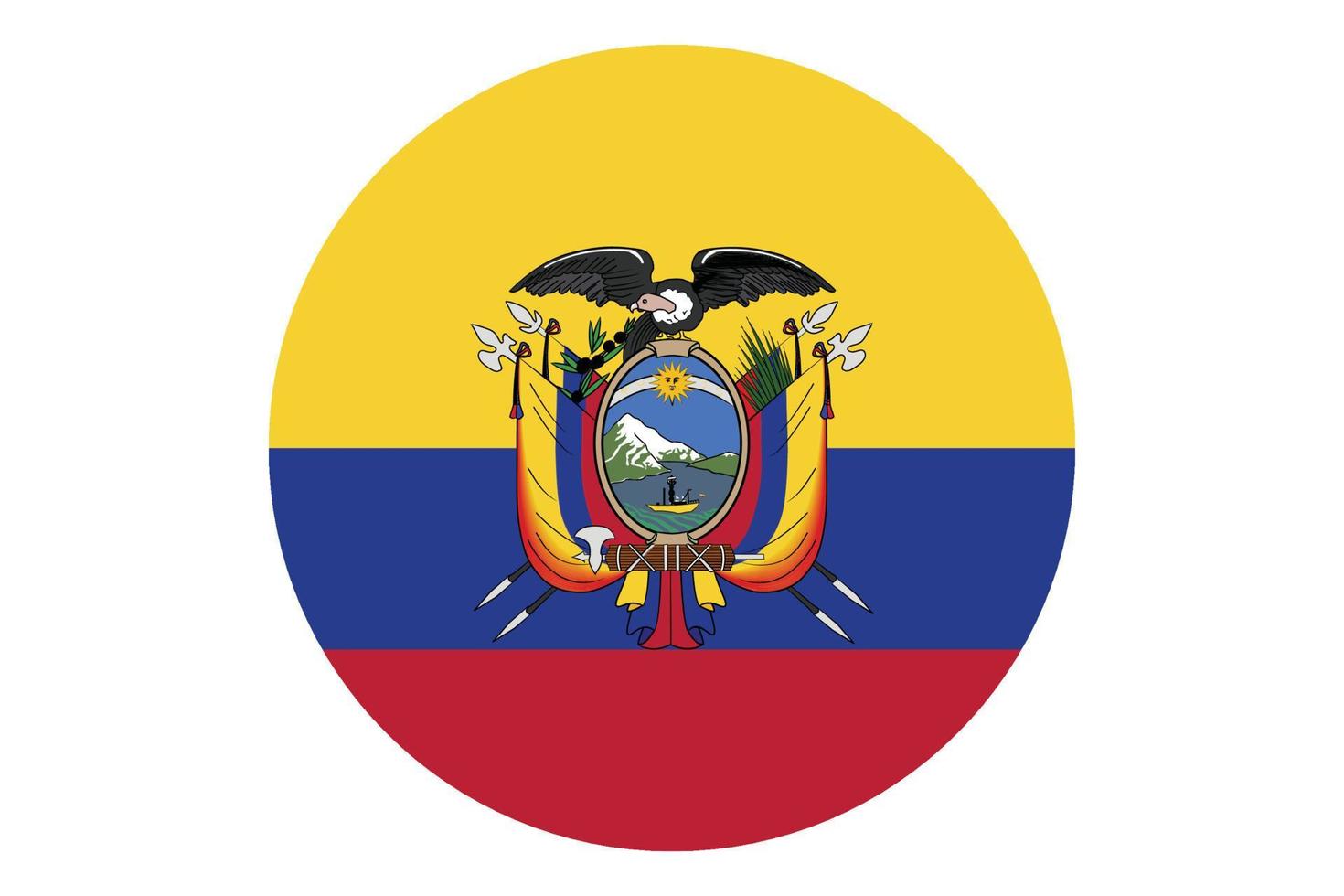 vetor de bandeira de círculo do Equador