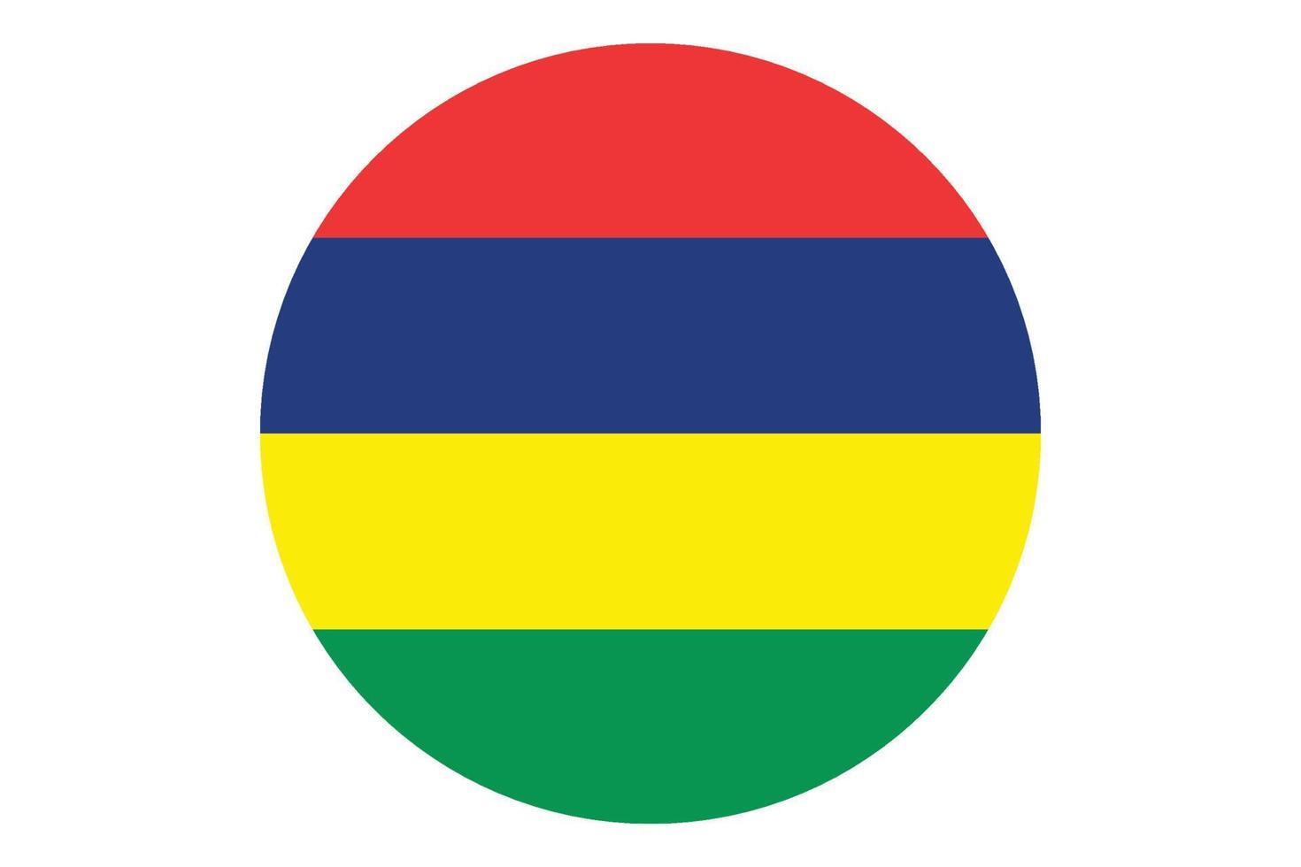 vetor de bandeira do círculo das Maurícias em fundo branco.