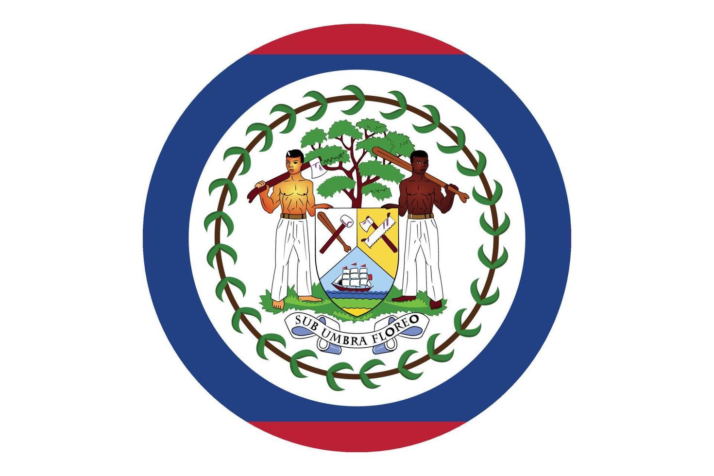 vetor de bandeira do círculo de belize