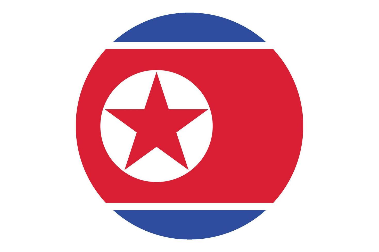 vetor de bandeira de círculo da coreia do norte