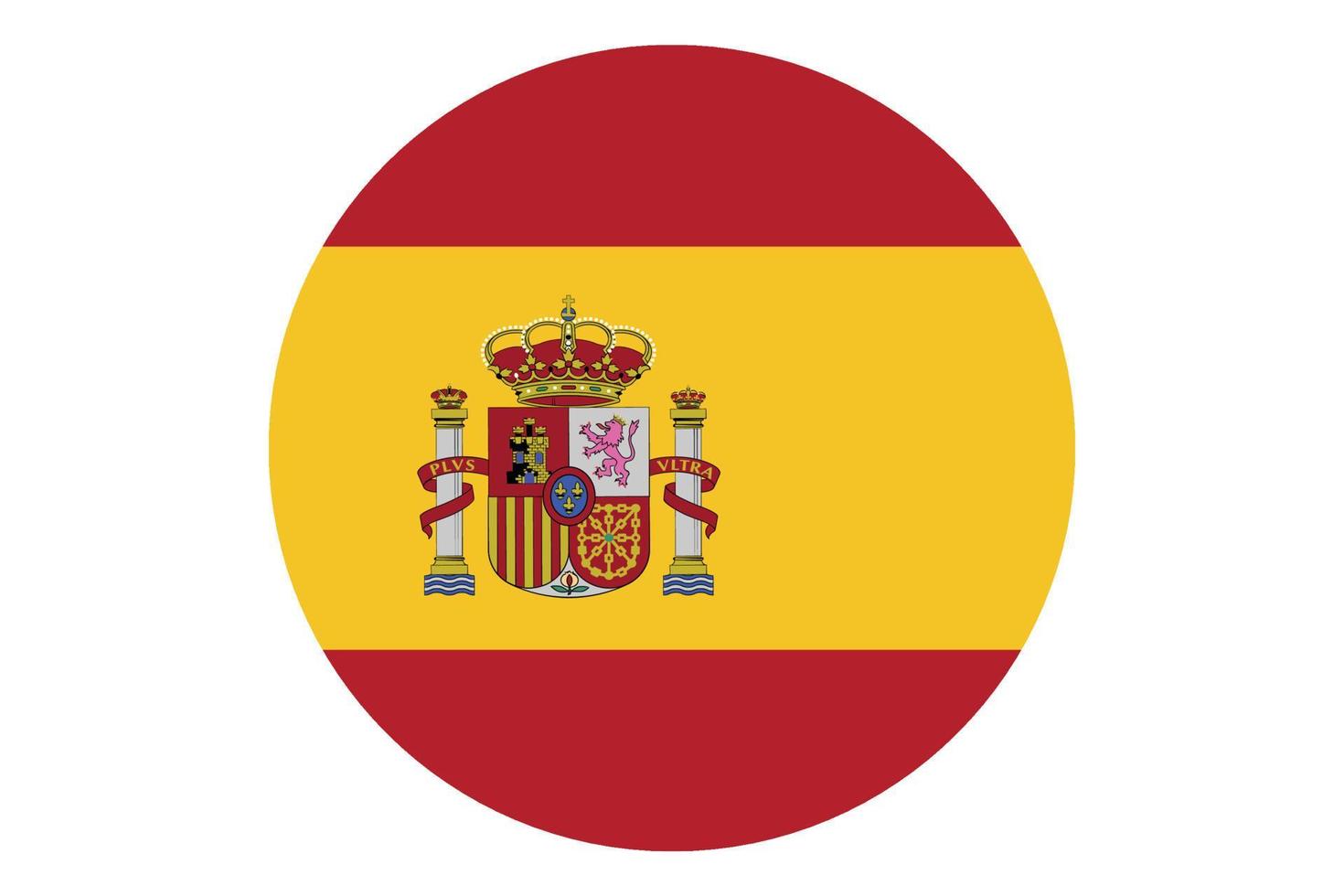 vetor de bandeira de círculo da espanha