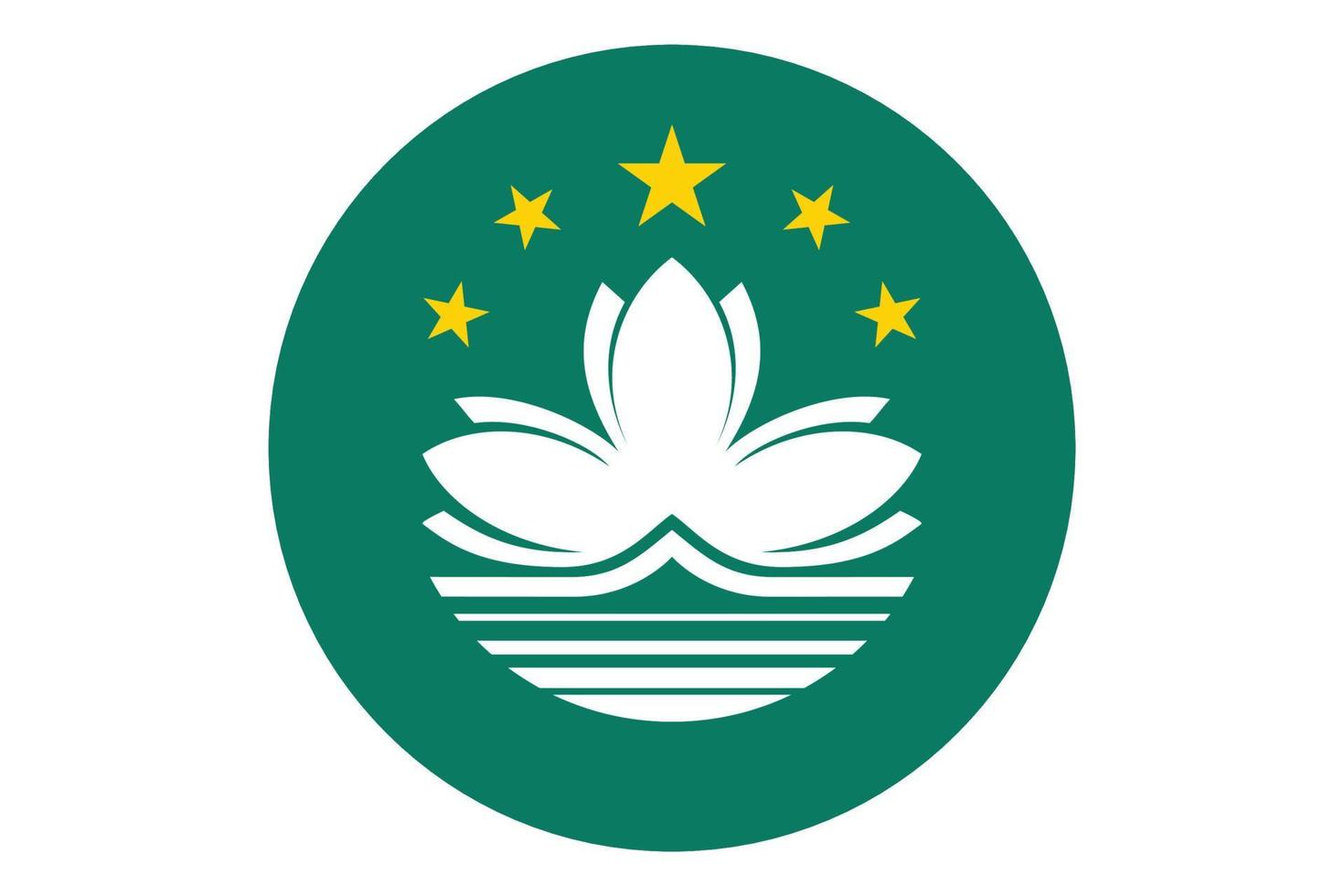 vetor de bandeira do círculo de macau