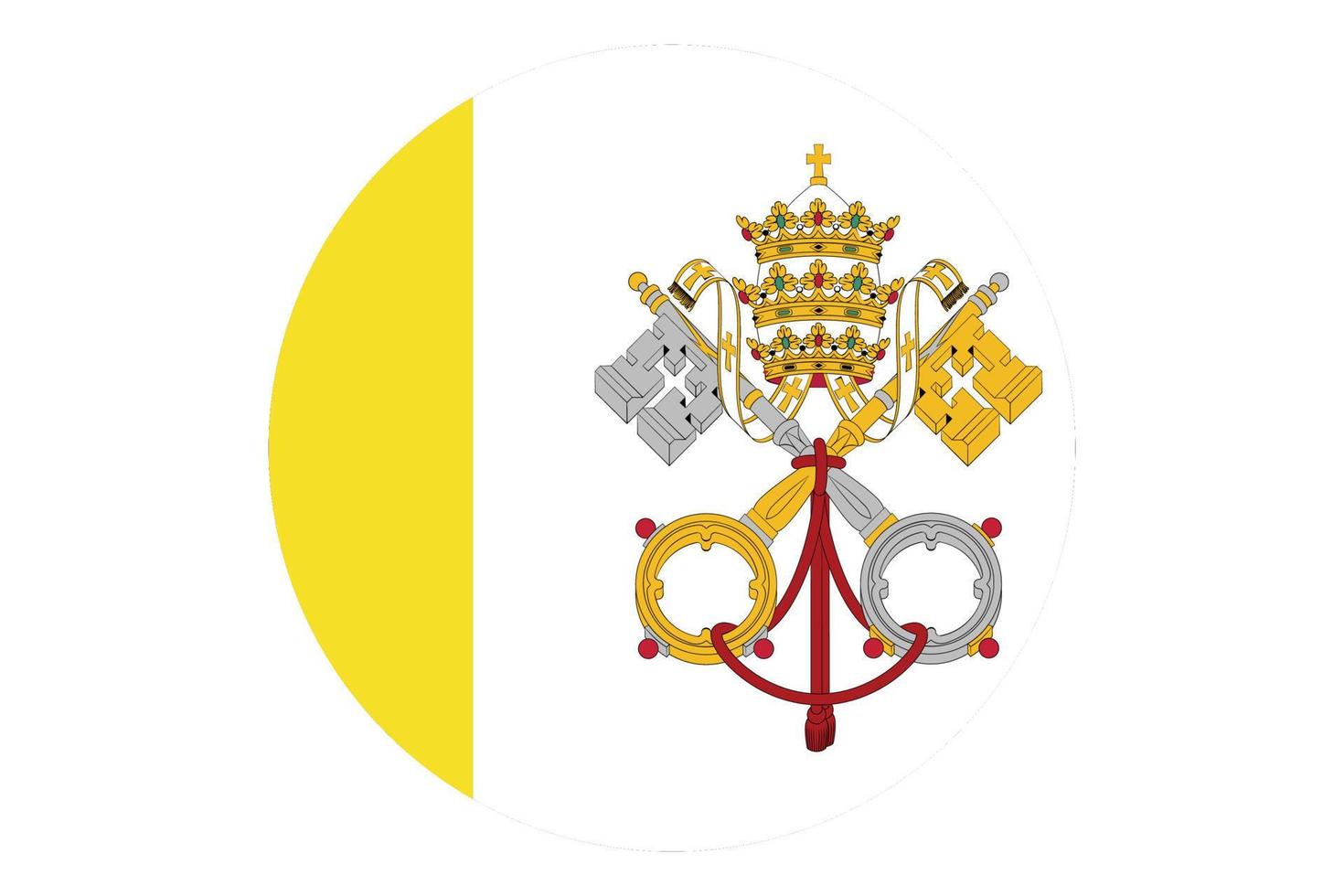 vetor de bandeira de círculo da cidade do vaticano