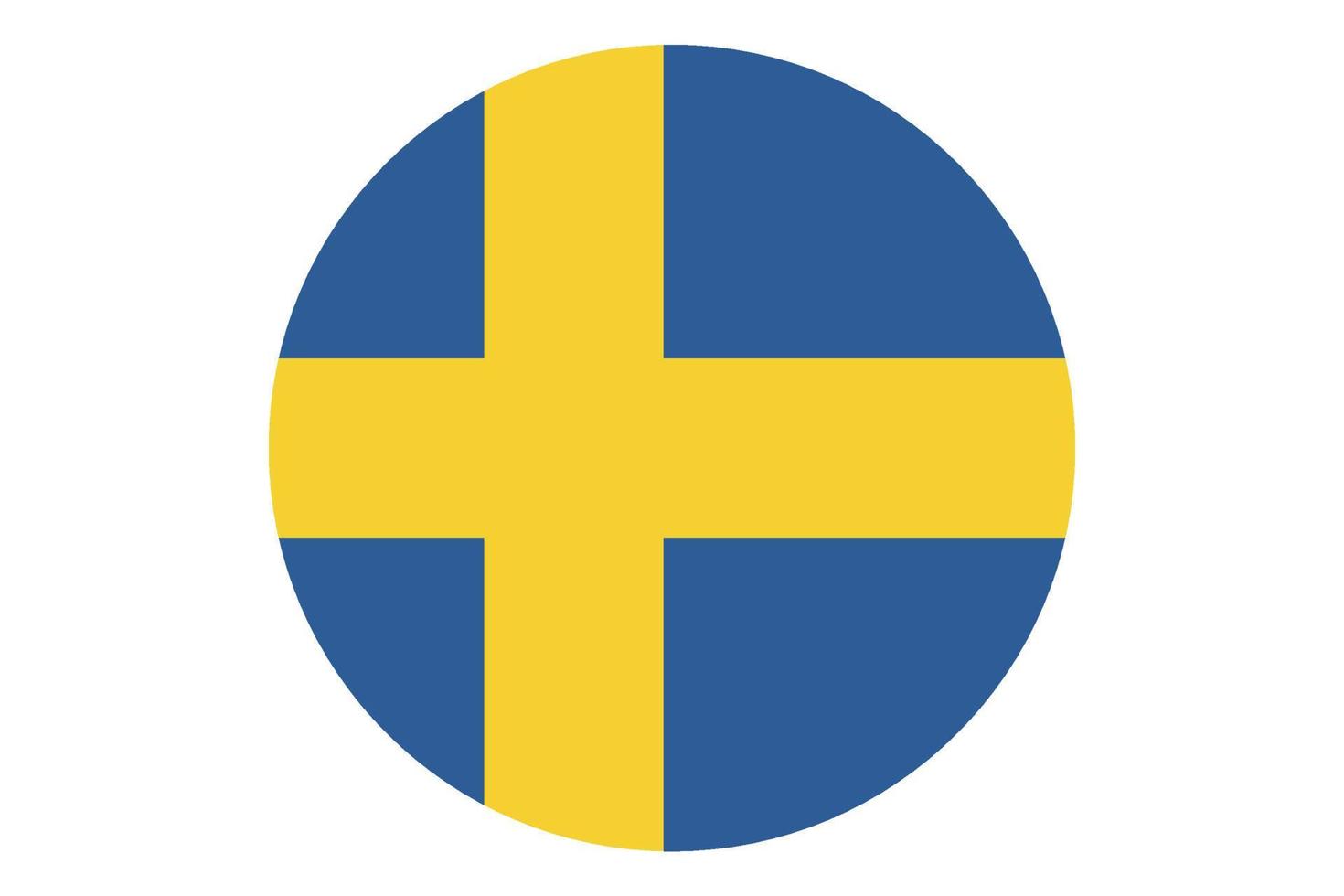 vetor de bandeira de círculo da Suécia