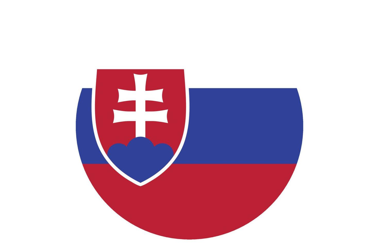 vetor de bandeira do círculo da Eslováquia