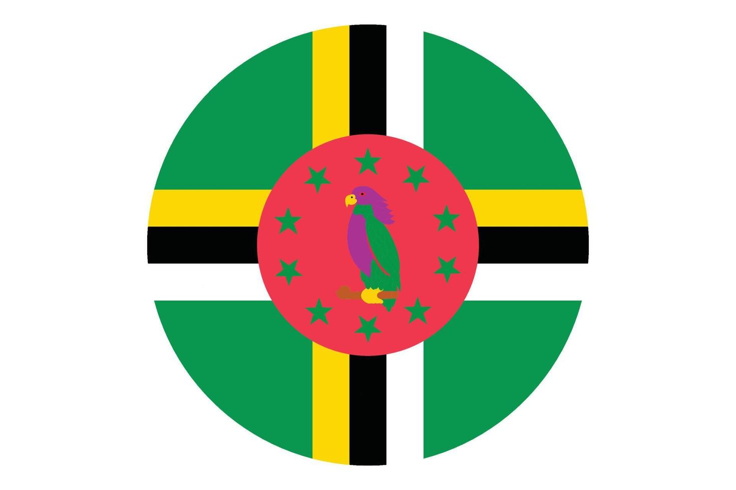 vetor de bandeira de círculo da dominica