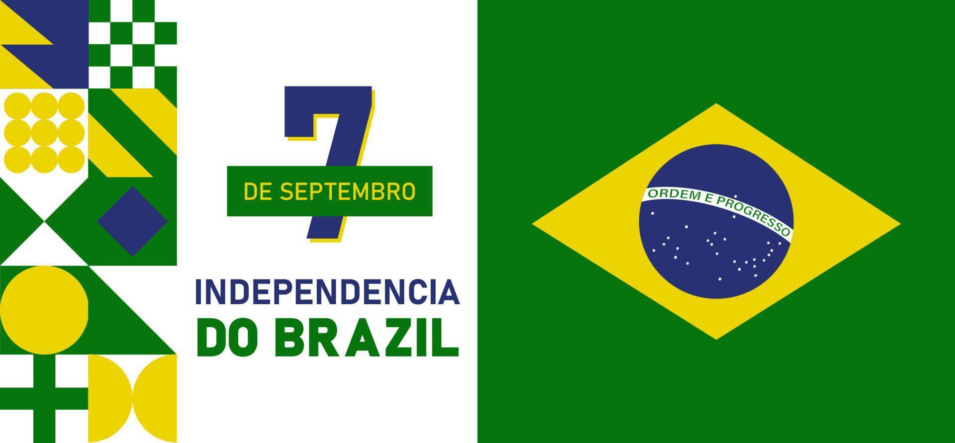 dia nacional ou design do dia da independência para ilustração vetorial de celebração brasileira. vetor