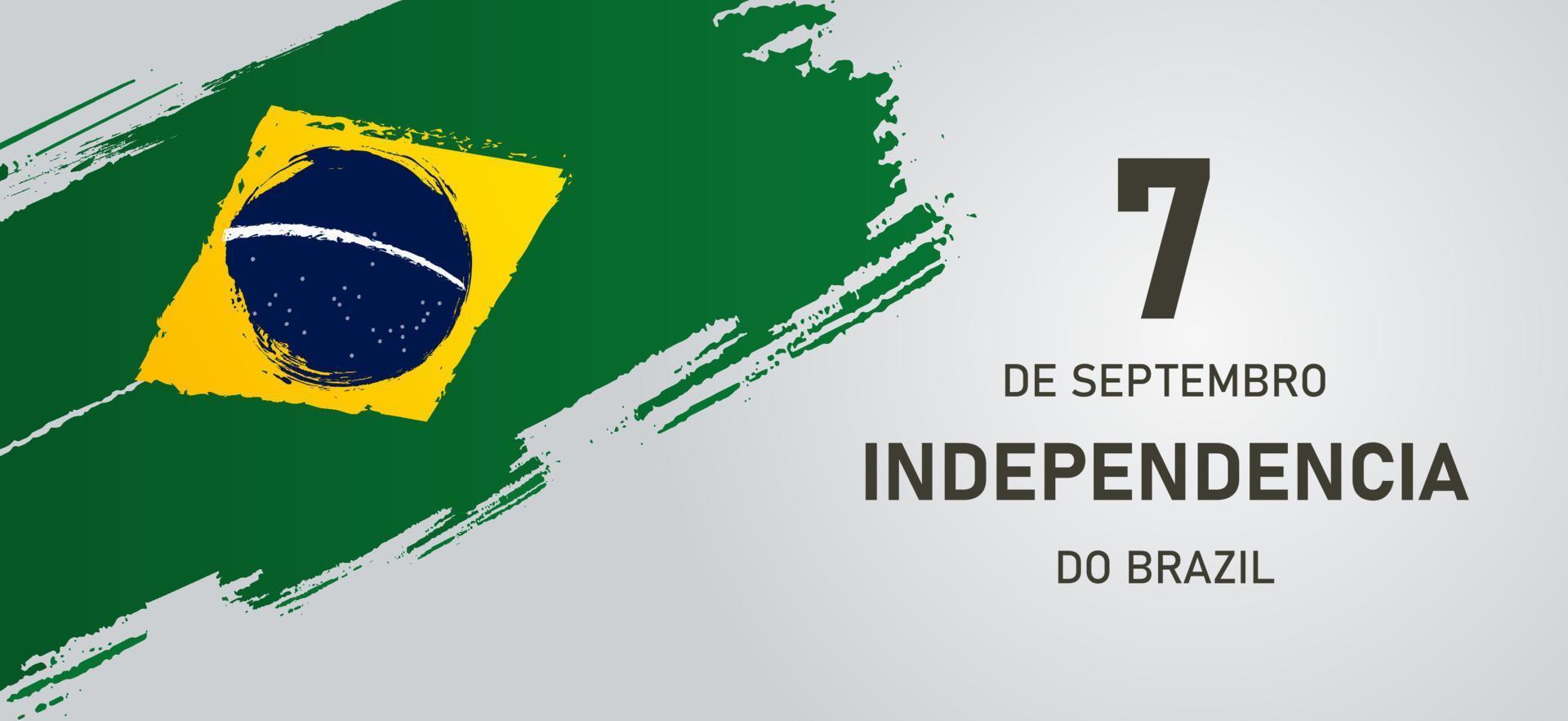 dia nacional ou design do dia da independência para ilustração vetorial de celebração brasileira. vetor