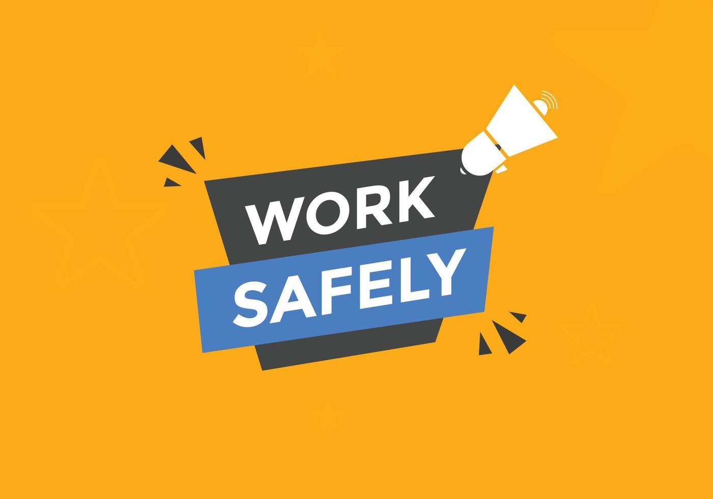 botão de texto de segurança do trabalho. balão de fala. banner web colorido de segurança do trabalho. ilustração vetorial vetor