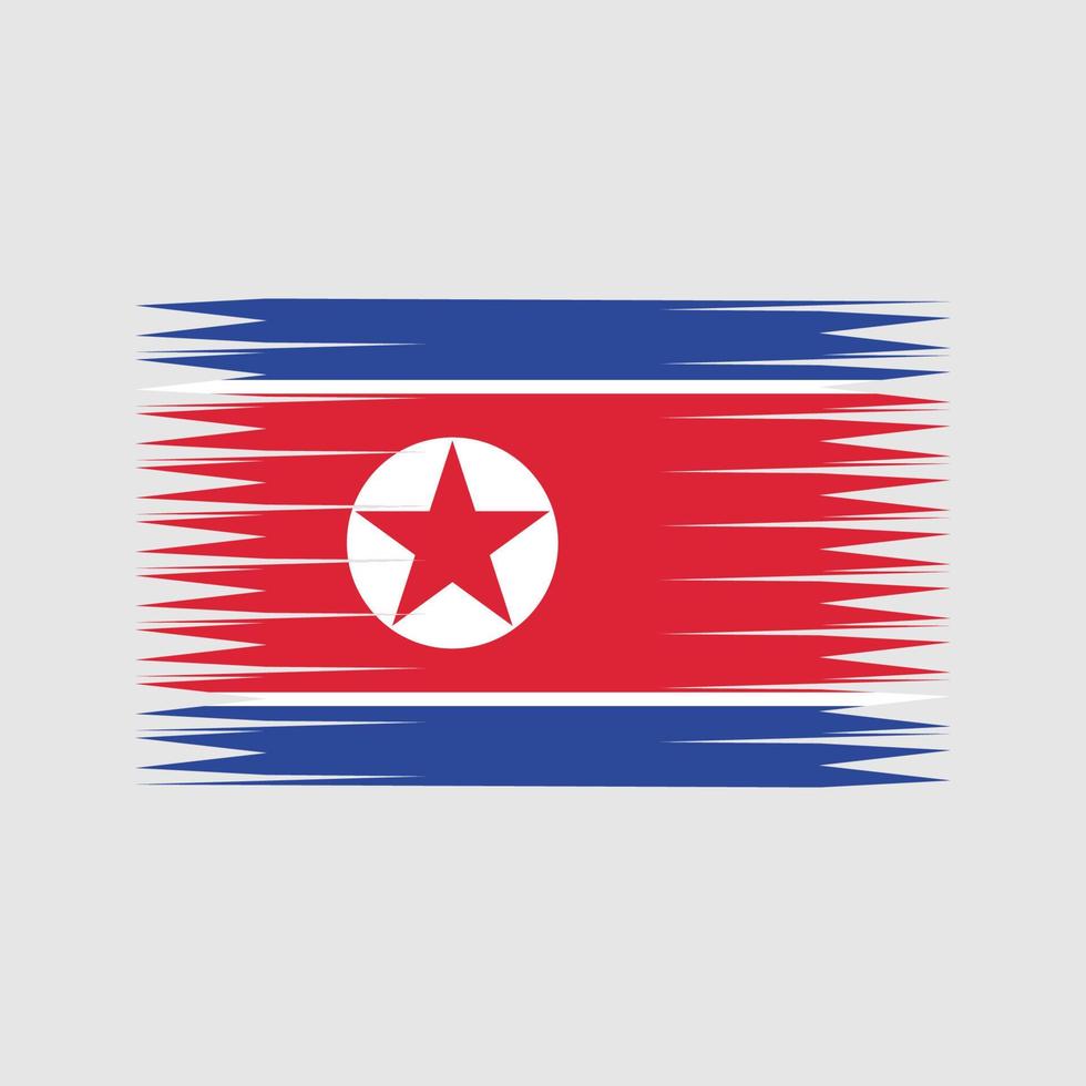 vetor de bandeira da coreia do norte. bandeira nacional