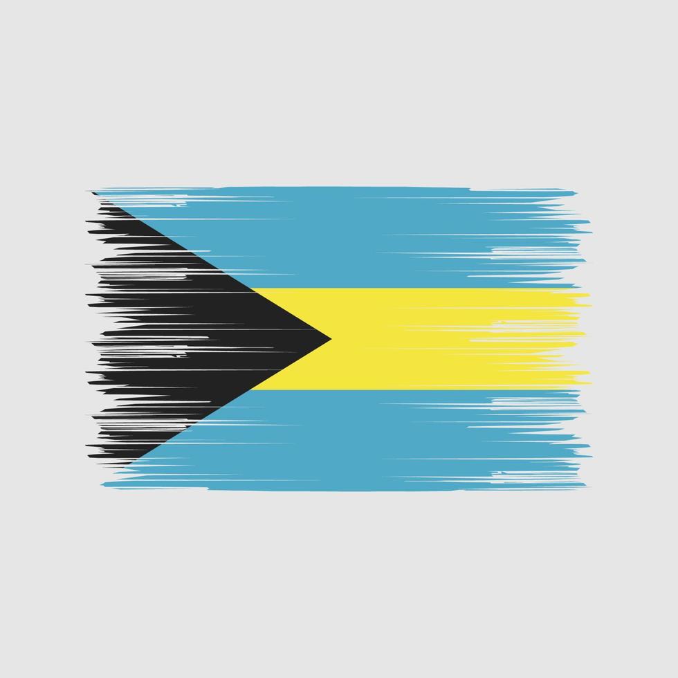 escova de bandeira das bahamas. bandeira nacional vetor