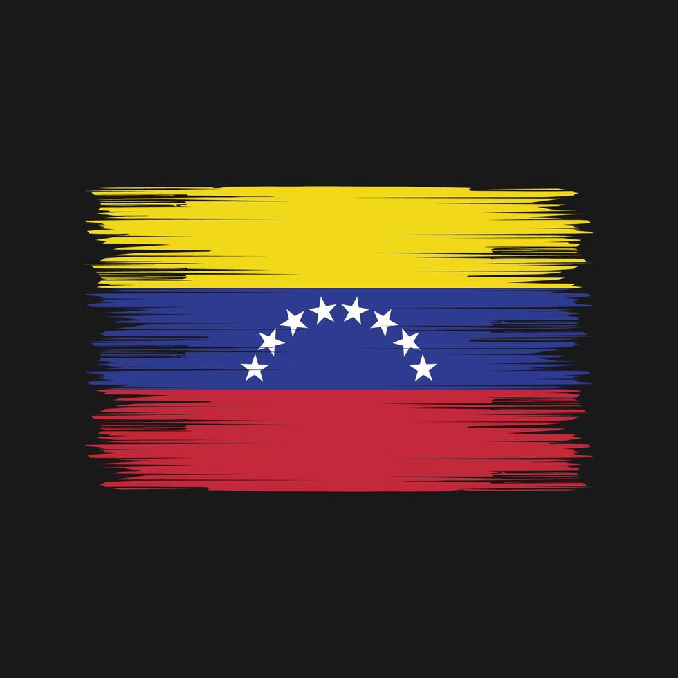 escova de bandeira da venezuela. bandeira nacional vetor