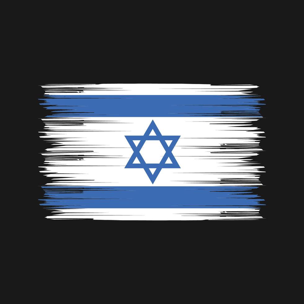 escova de bandeira de israel. bandeira nacional vetor