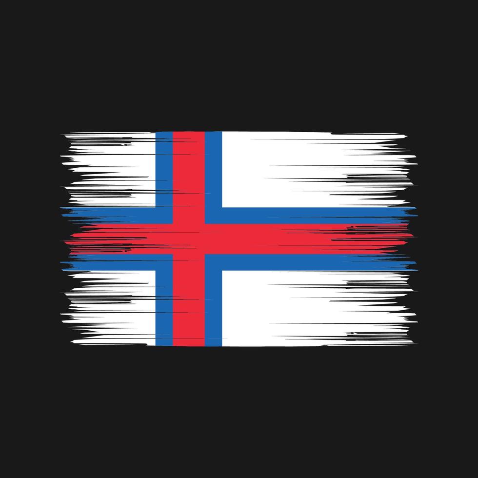 escova de bandeira das ilhas faroe. bandeira nacional vetor