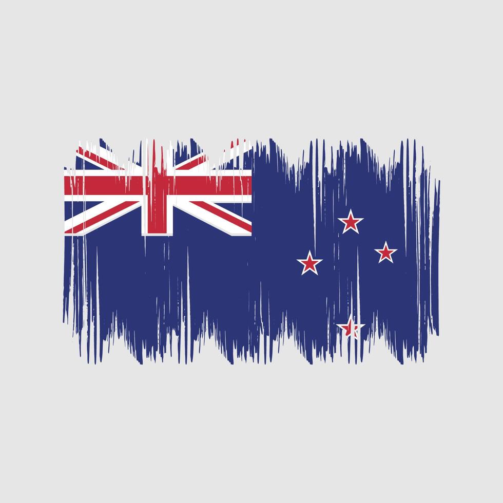 traçados de arbusto de bandeira da nova zelândia. bandeira nacional vetor