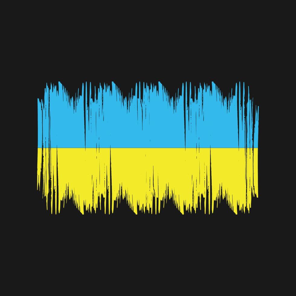traços de arbusto de bandeira da ucrânia. bandeira nacional vetor