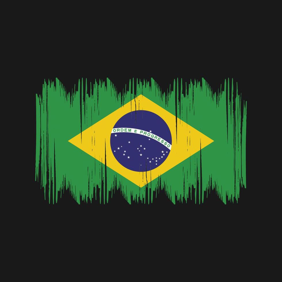 traçados de arbusto de bandeira do brasil. bandeira nacional vetor