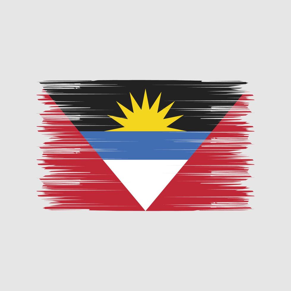 escova de bandeira de antígua e barbuda. bandeira nacional vetor