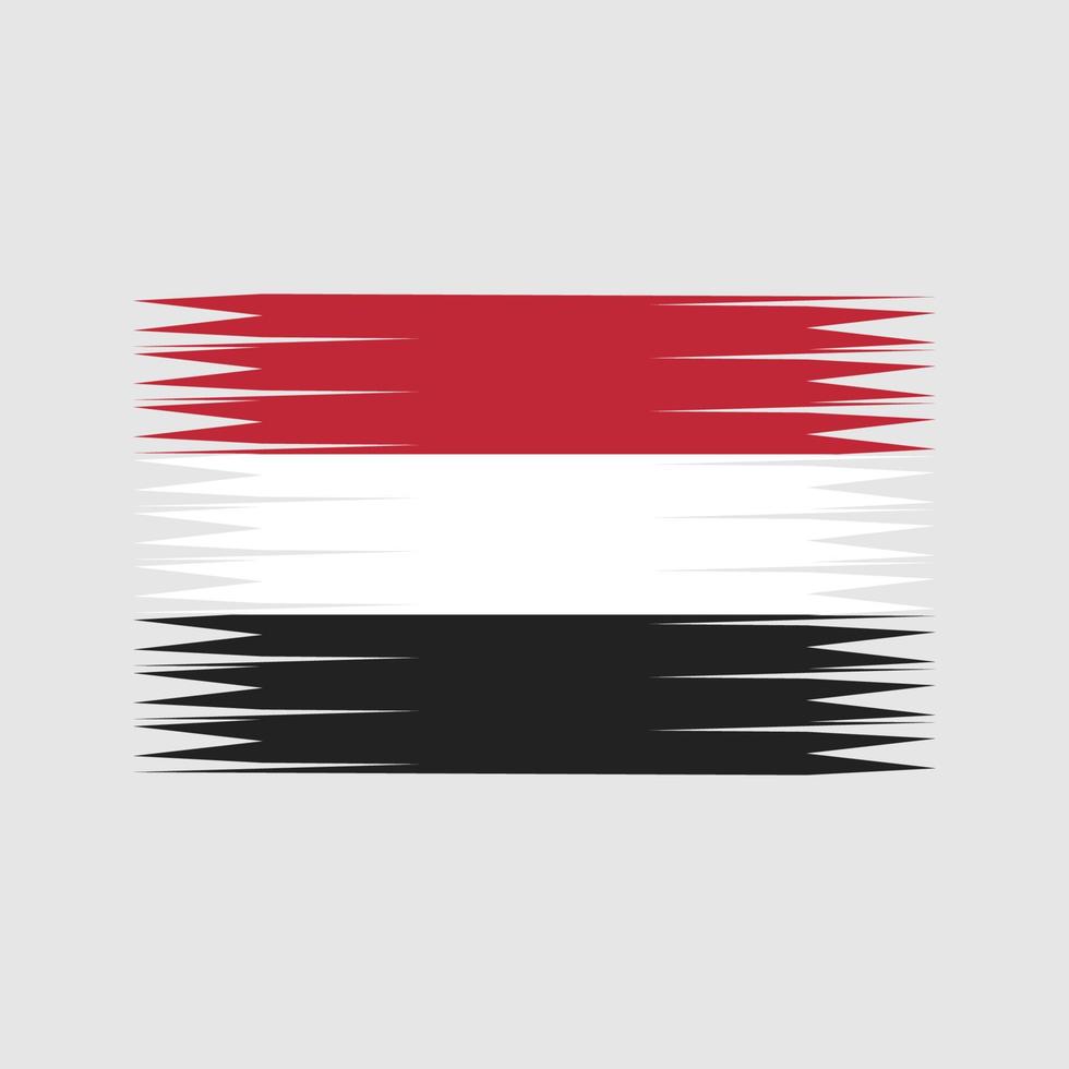 vetor de bandeira do Iêmen. bandeira nacional