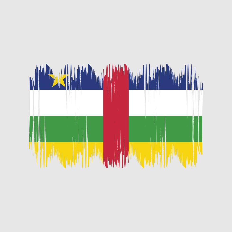 traços de arbusto de bandeira da África Central. bandeira nacional vetor