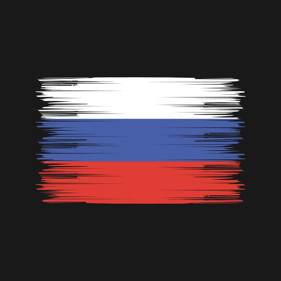 escova de bandeira da rússia. bandeira nacional vetor