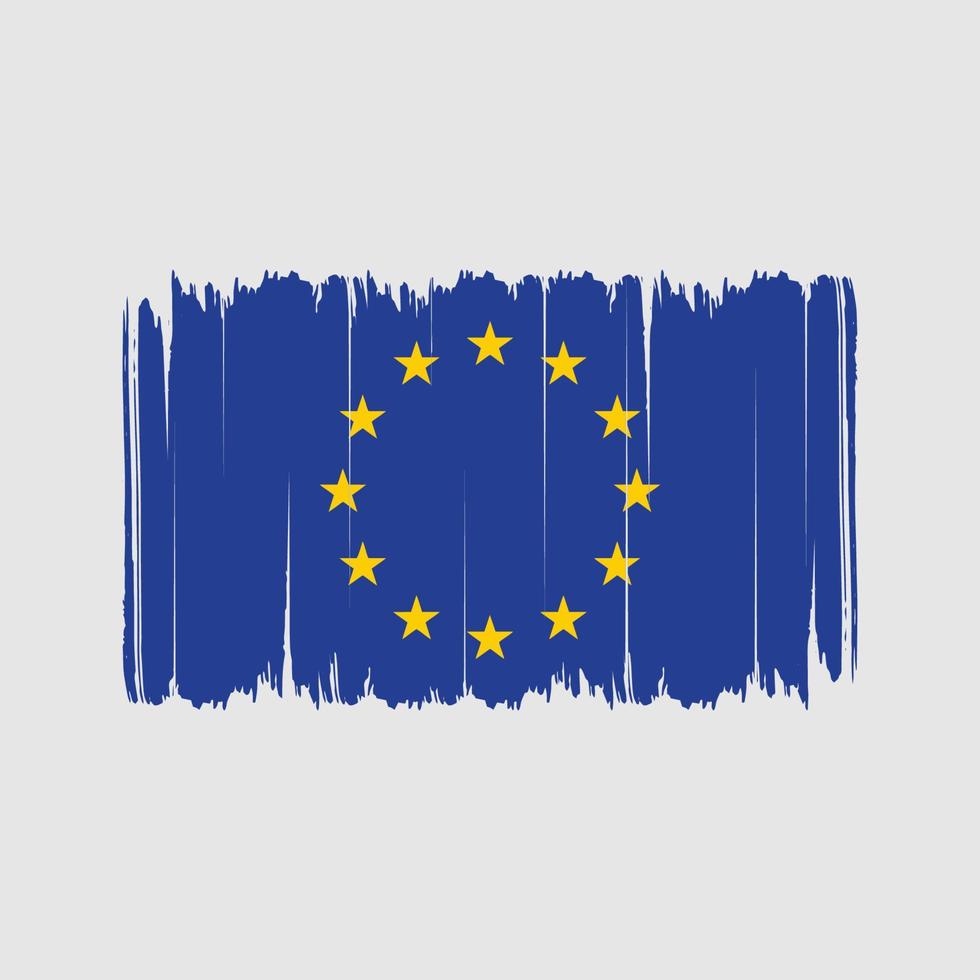 pinceladas de bandeira europeia. bandeira nacional vetor