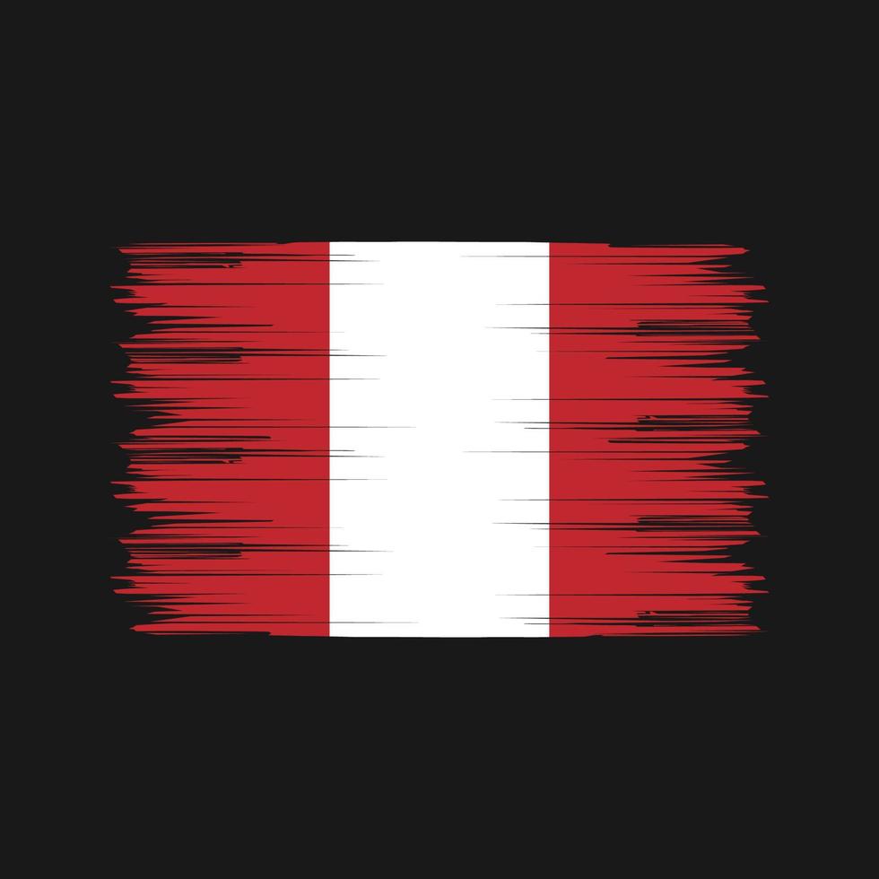 escova de bandeira do peru. bandeira nacional vetor