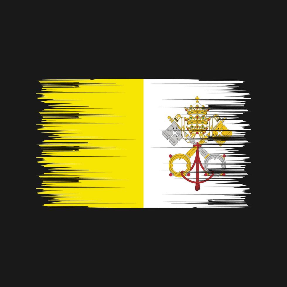 pincel de bandeira do Vaticano. bandeira nacional vetor