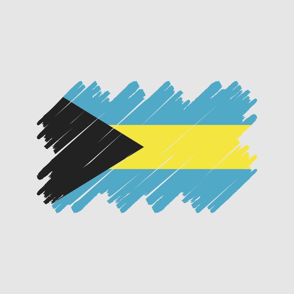 escova de bandeira das bahamas. bandeira nacional vetor