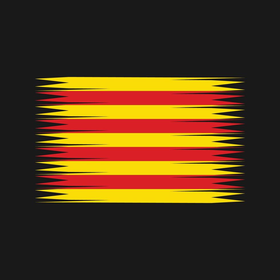 vetor de bandeira da Catalunha. bandeira nacional