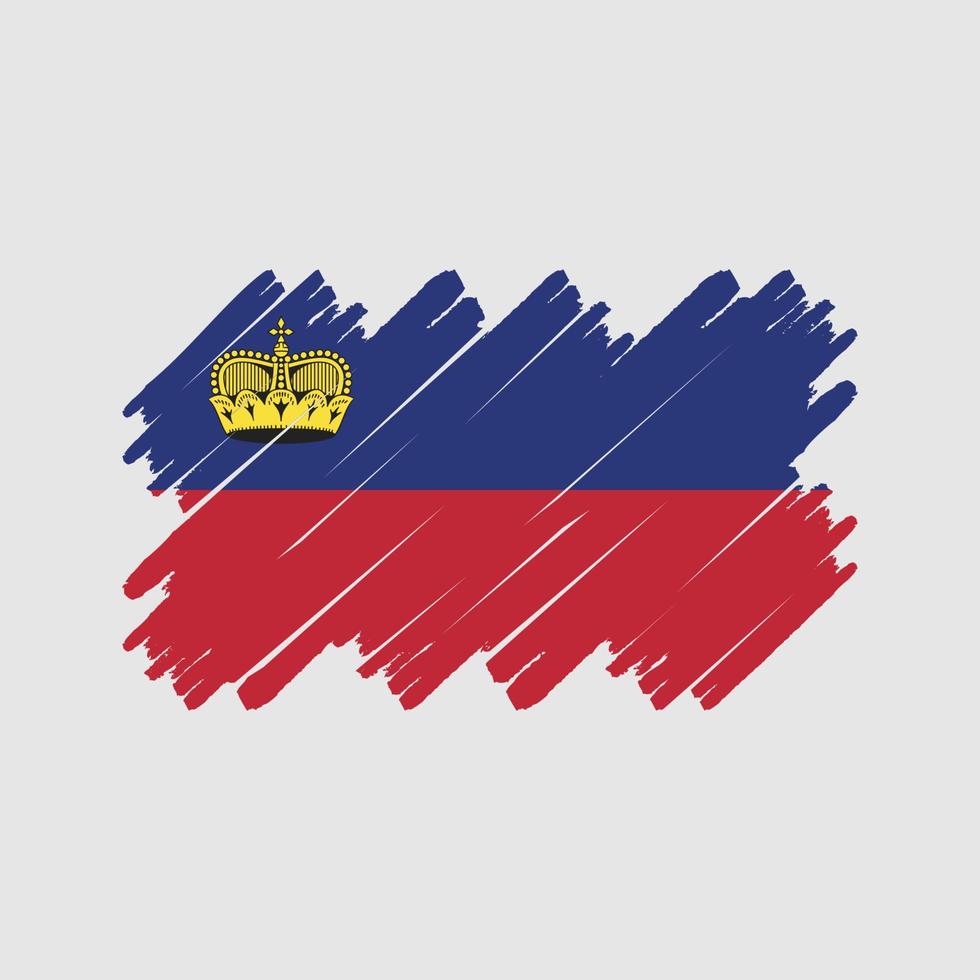 pincel de bandeira de liechtenstein. bandeira nacional vetor
