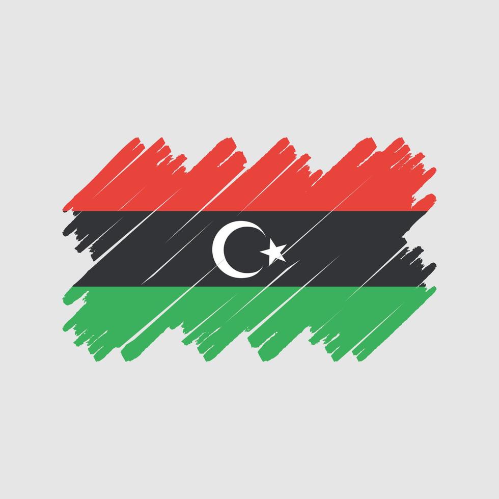 escova de bandeira da líbia. bandeira nacional vetor