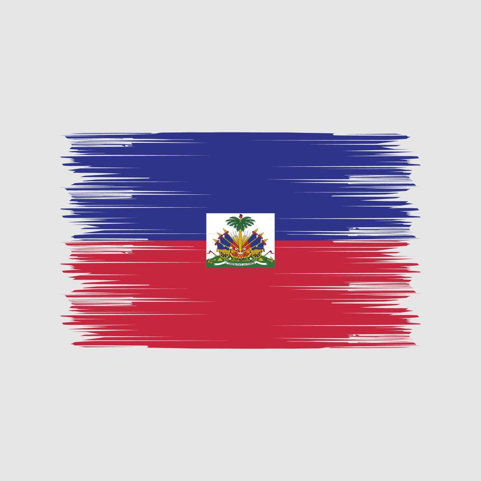 escova de bandeira do haiti. bandeira nacional vetor