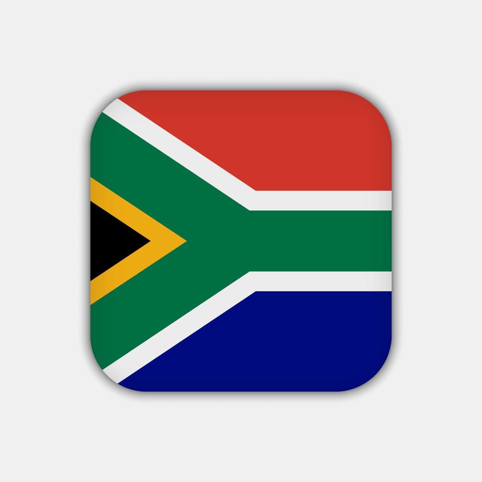 bandeira da áfrica do sul, cores oficiais. ilustração vetorial. vetor