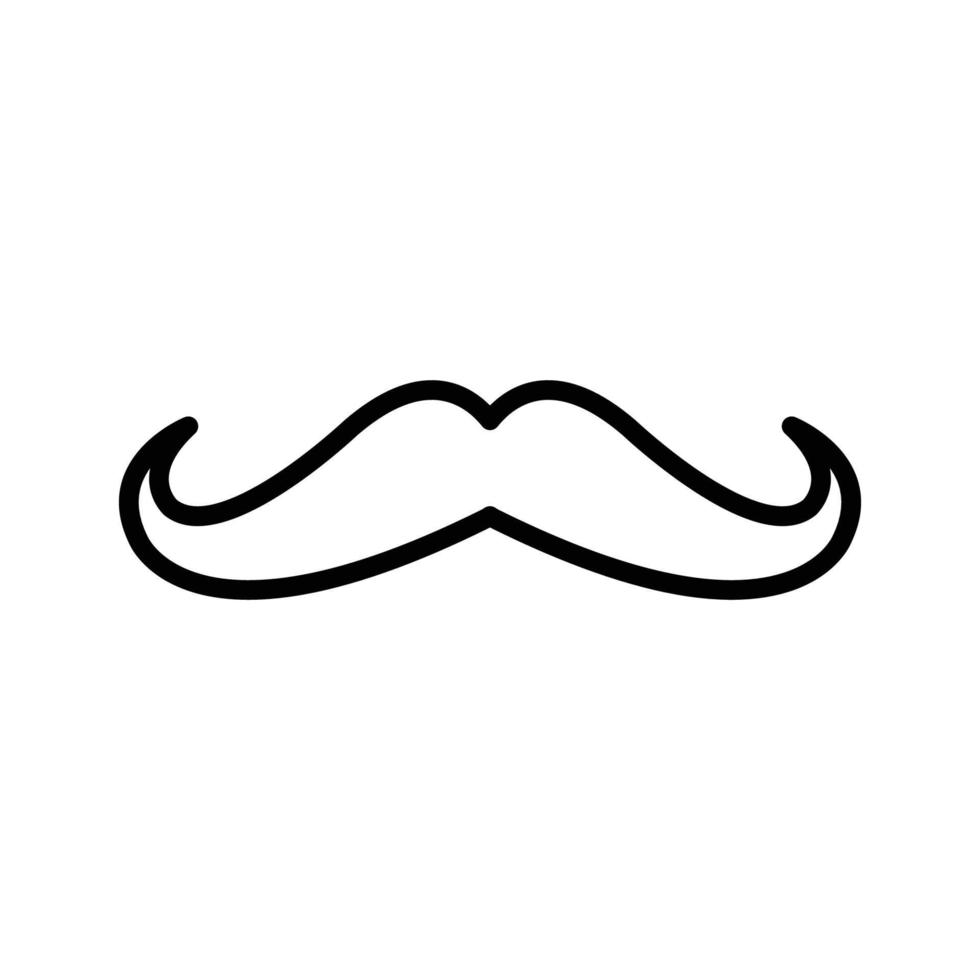 modelo de design de vetor de ícone de bigode