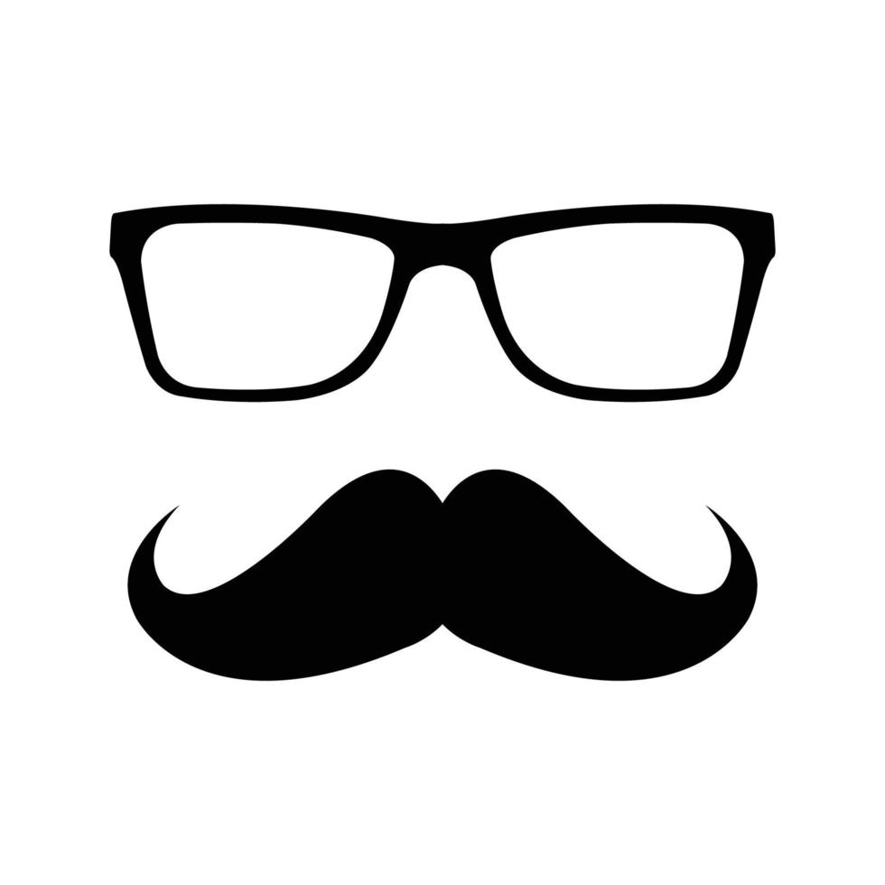 modelo de design de vetor de ícone de bigode