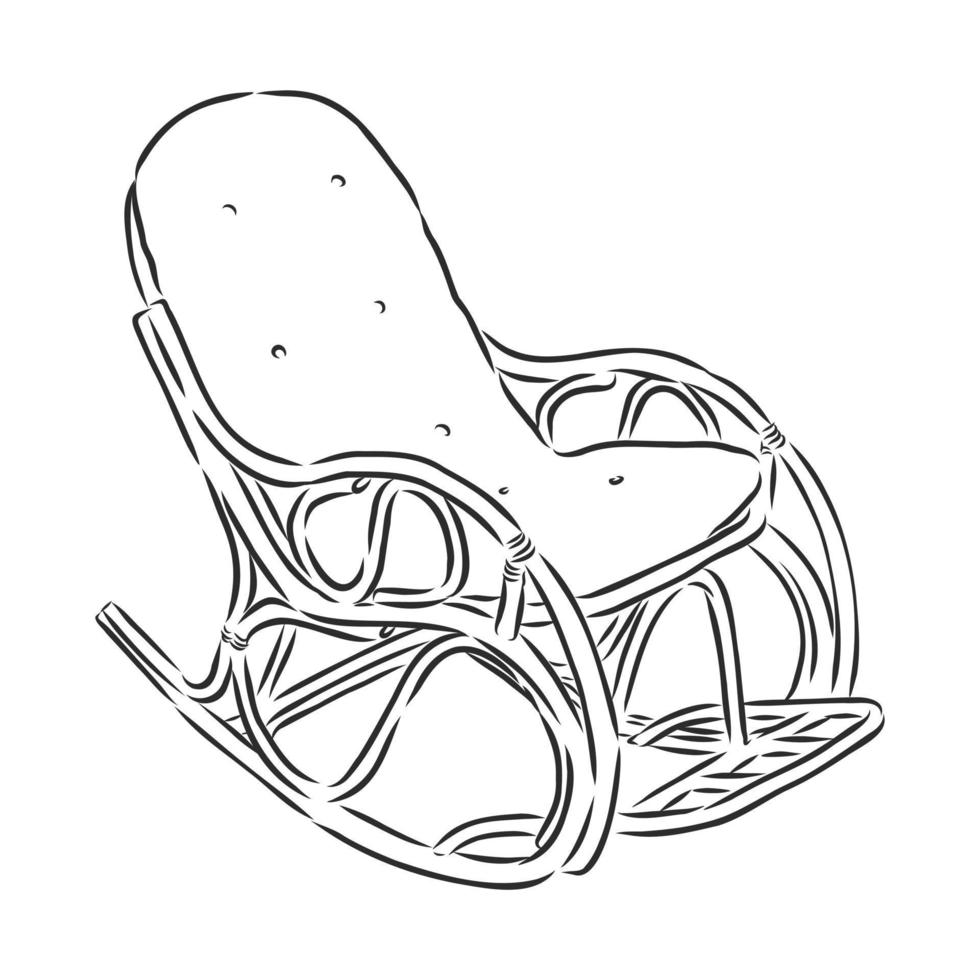 desenho vetorial de cadeira de balanço vetor