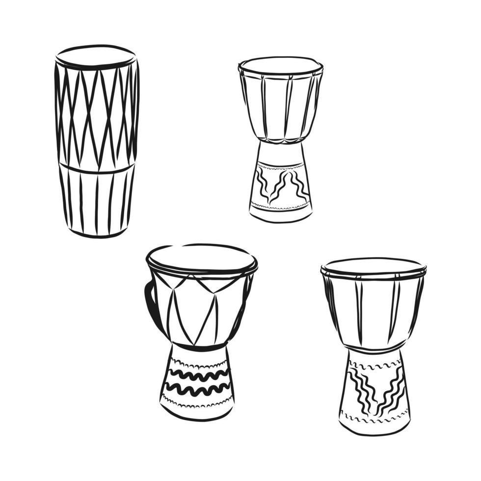 desenho vetorial de instrumentos musicais vetor