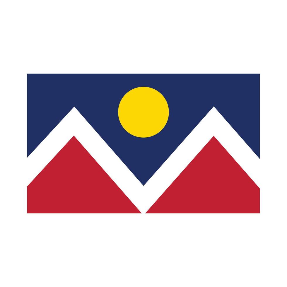 bandeira vetorial da ilustração de design plano simples de denver vetor