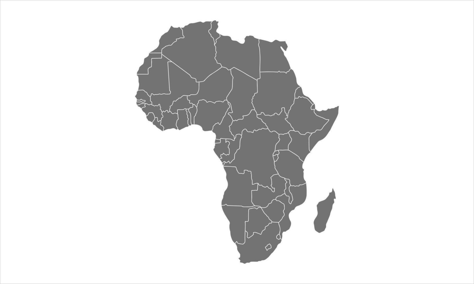 mapa da áfrica cinza vetor