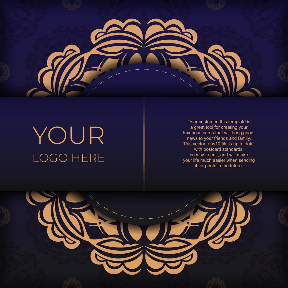 elegante design de cartão postal roxo com luxuosos ornamentos gregos. cartão de convite de vetor com padrões vintage.
