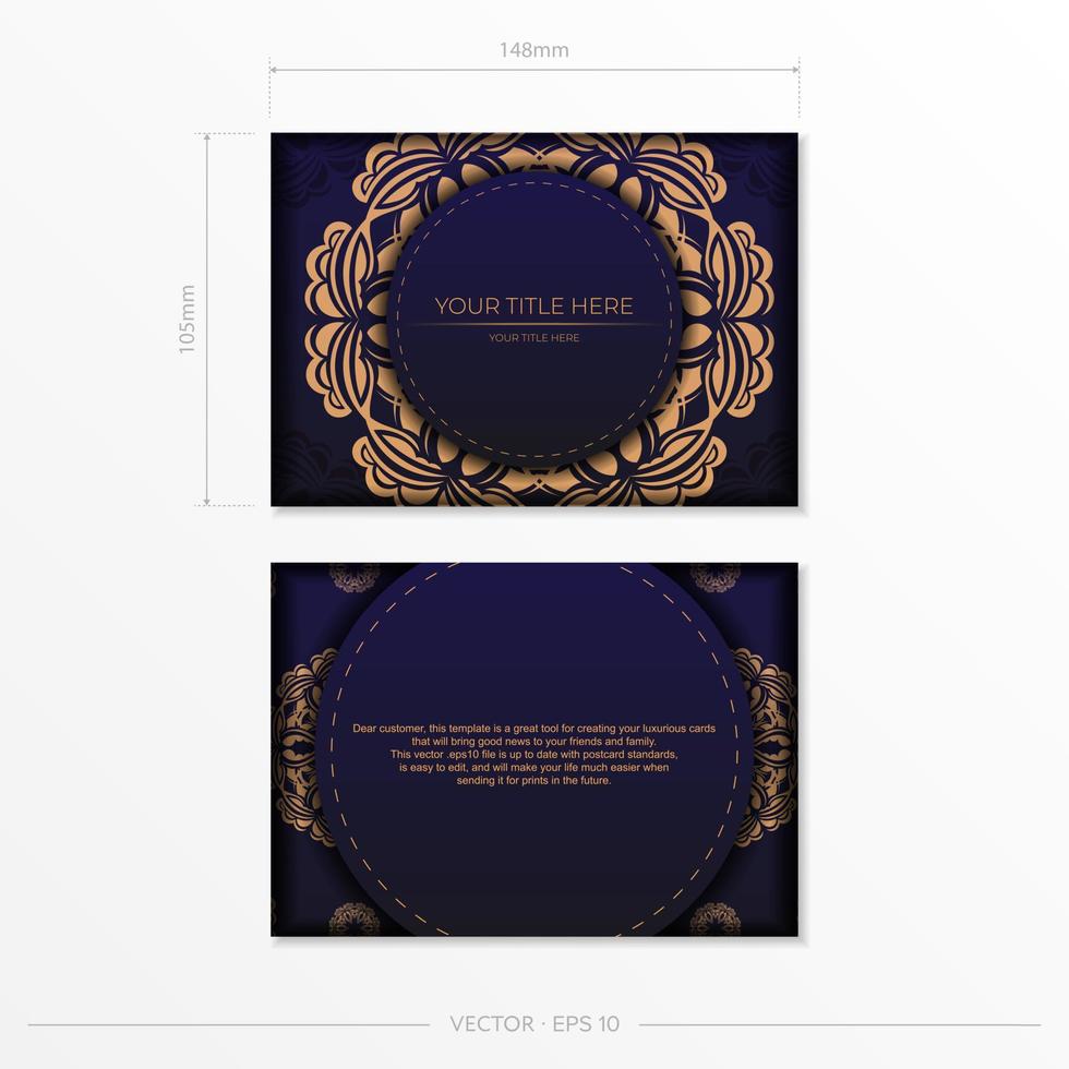 design de cartão postal de vetor elegante na cor roxa com luxuosos padrões gregos. cartão de convite elegante com ornamentos vintage.