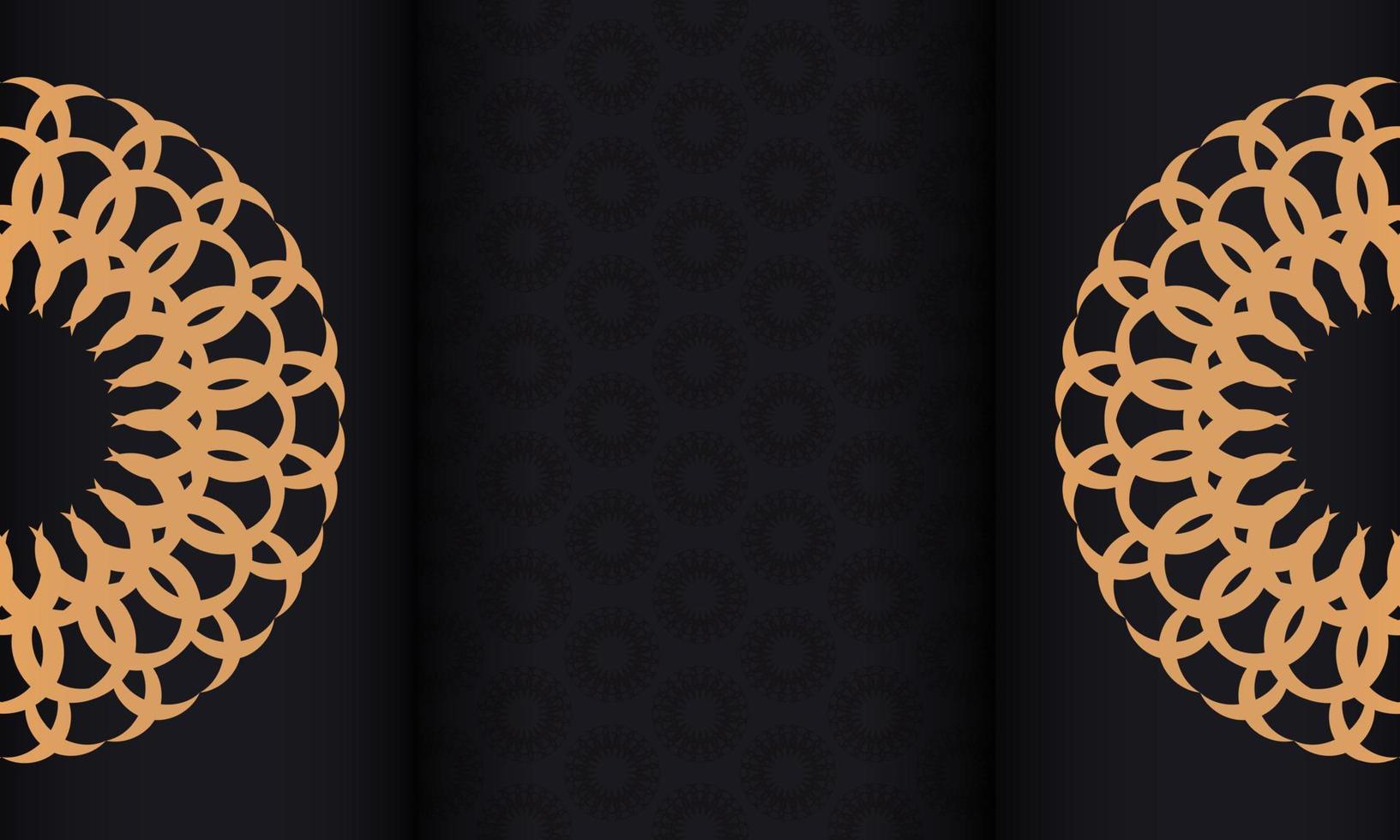 design de convite pronto para impressão com padrões luxuosos. faixa preta com ornamentos de luxo grego e coloque sob o texto. vetor