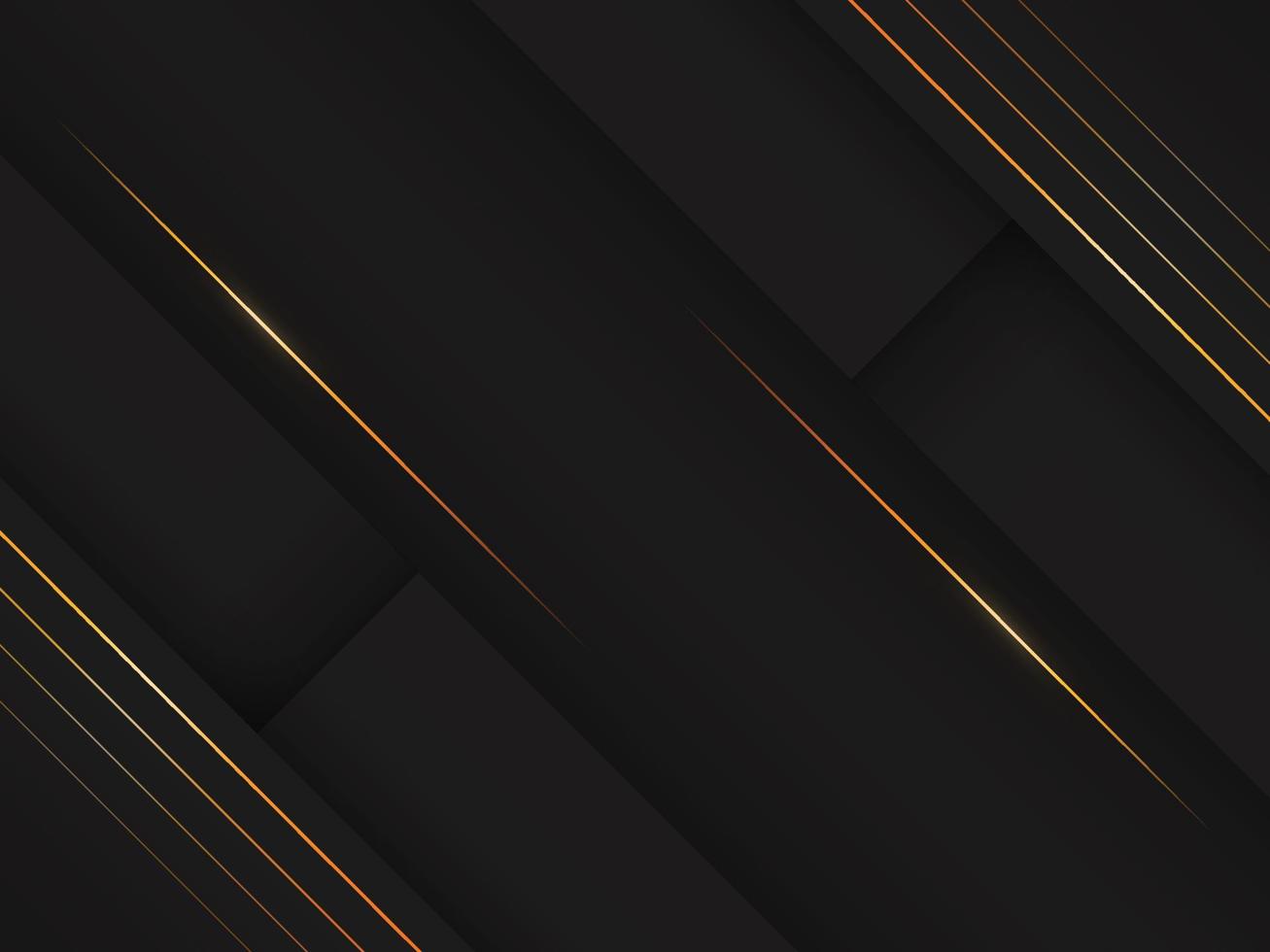 abstrato lindo geométrico preto com fundo dourado vetor