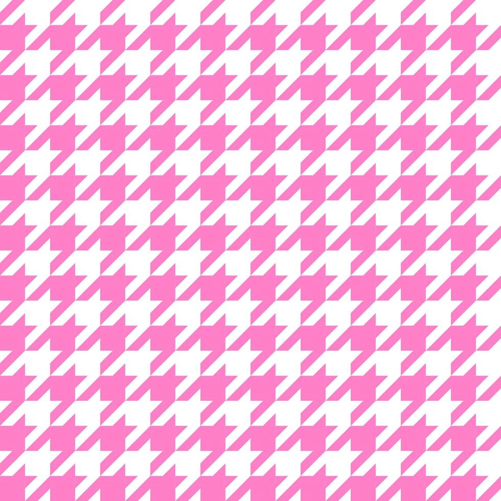 padrão rosa e branco sem costura houndstooth vetor