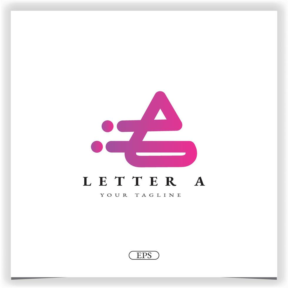 carta um logotipo modelo elegante premium vetor eps 10