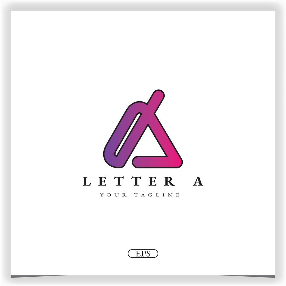 carta um logotipo modelo elegante premium vetor eps 10