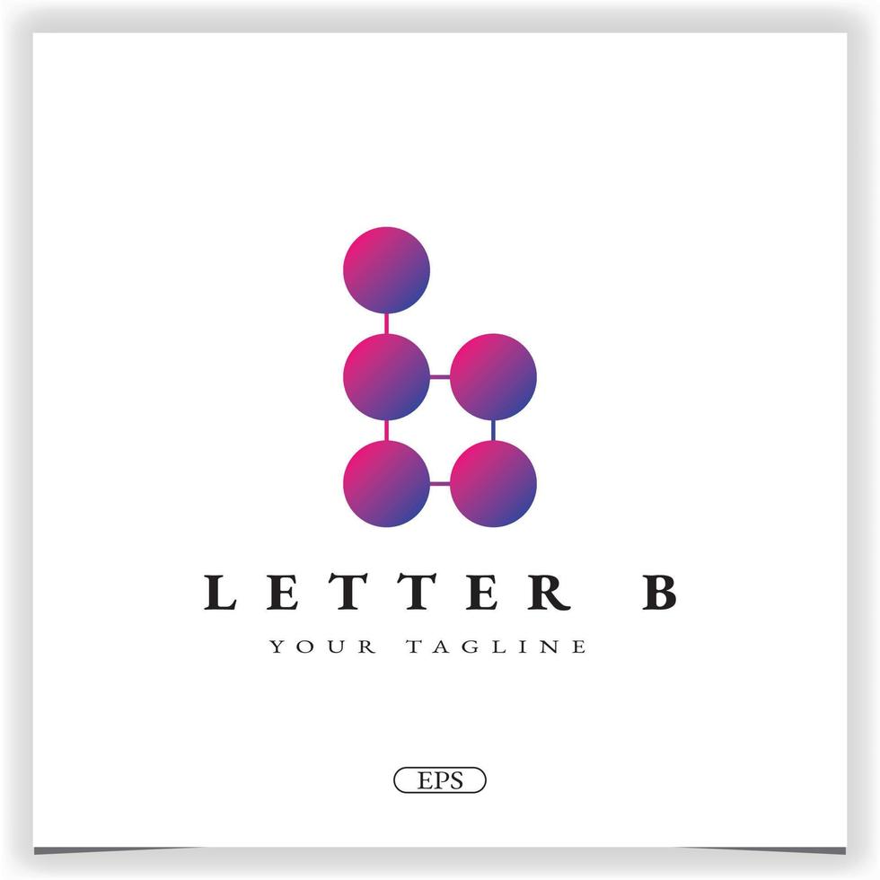 luxo letra b logotipo modelo elegante premium vetor eps 10