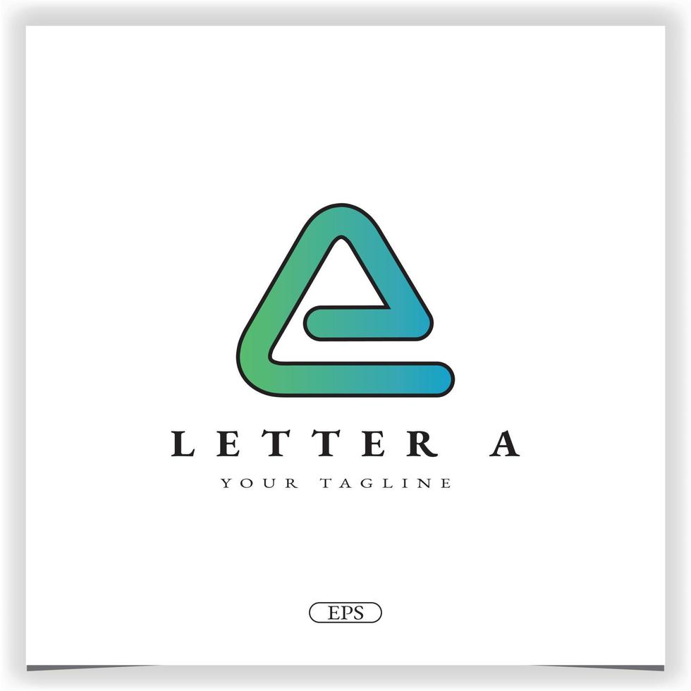 carta um logotipo modelo elegante premium vetor eps 10